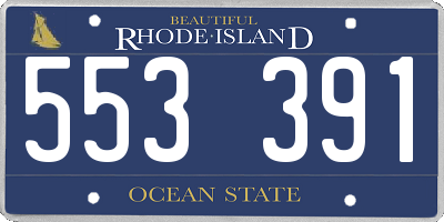 RI license plate 553391