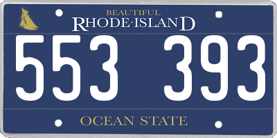 RI license plate 553393