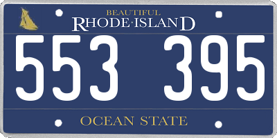 RI license plate 553395