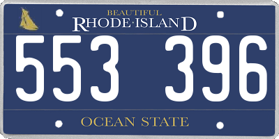 RI license plate 553396