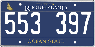 RI license plate 553397
