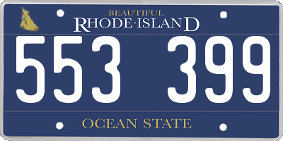 RI license plate 553399