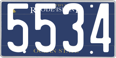 RI license plate 5534
