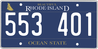 RI license plate 553401