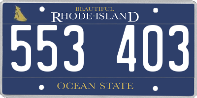 RI license plate 553403