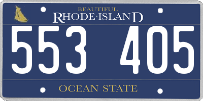 RI license plate 553405