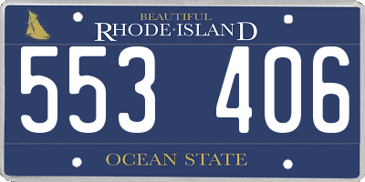 RI license plate 553406