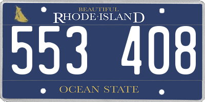 RI license plate 553408