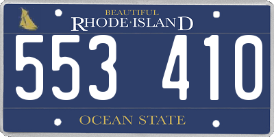 RI license plate 553410