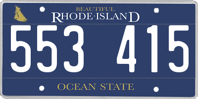 RI license plate 553415