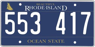 RI license plate 553417
