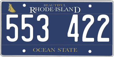 RI license plate 553422