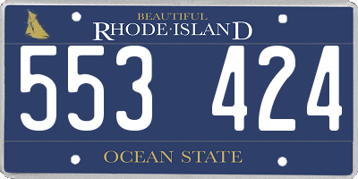 RI license plate 553424