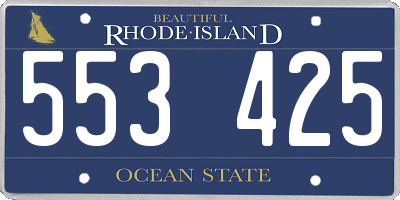 RI license plate 553425