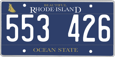 RI license plate 553426