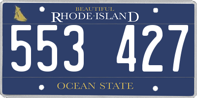 RI license plate 553427