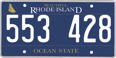 RI license plate 553428