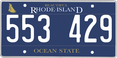 RI license plate 553429