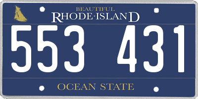 RI license plate 553431