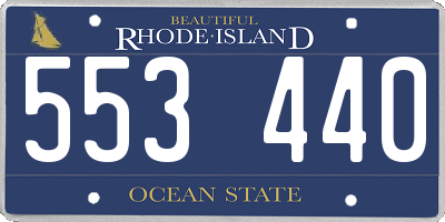 RI license plate 553440
