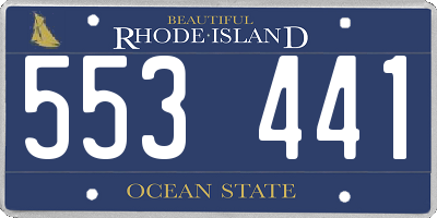 RI license plate 553441