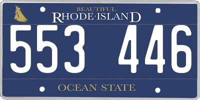 RI license plate 553446