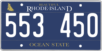 RI license plate 553450