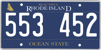 RI license plate 553452