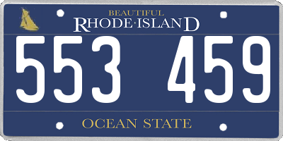 RI license plate 553459
