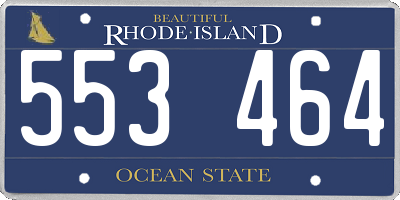 RI license plate 553464