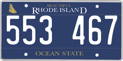 RI license plate 553467