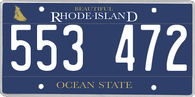 RI license plate 553472