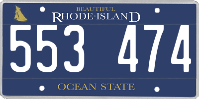 RI license plate 553474