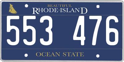 RI license plate 553476