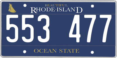 RI license plate 553477