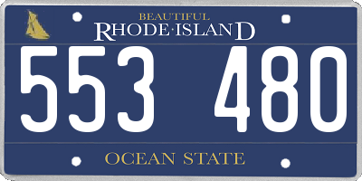 RI license plate 553480
