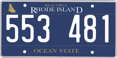 RI license plate 553481