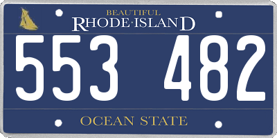 RI license plate 553482