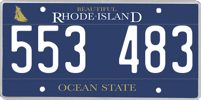 RI license plate 553483