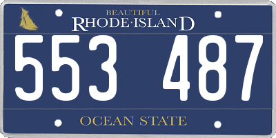 RI license plate 553487