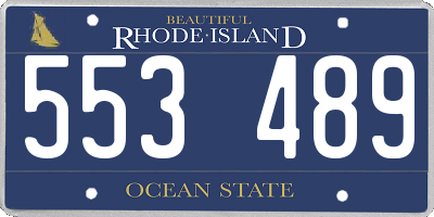 RI license plate 553489