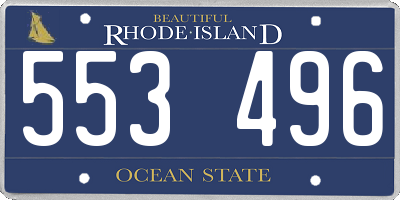 RI license plate 553496