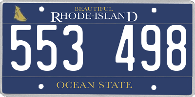 RI license plate 553498