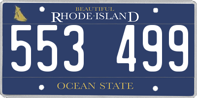 RI license plate 553499
