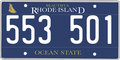 RI license plate 553501