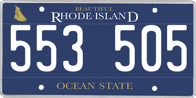 RI license plate 553505