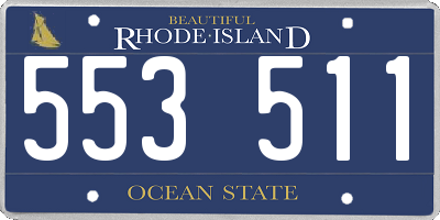 RI license plate 553511