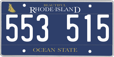 RI license plate 553515
