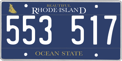 RI license plate 553517