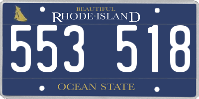 RI license plate 553518